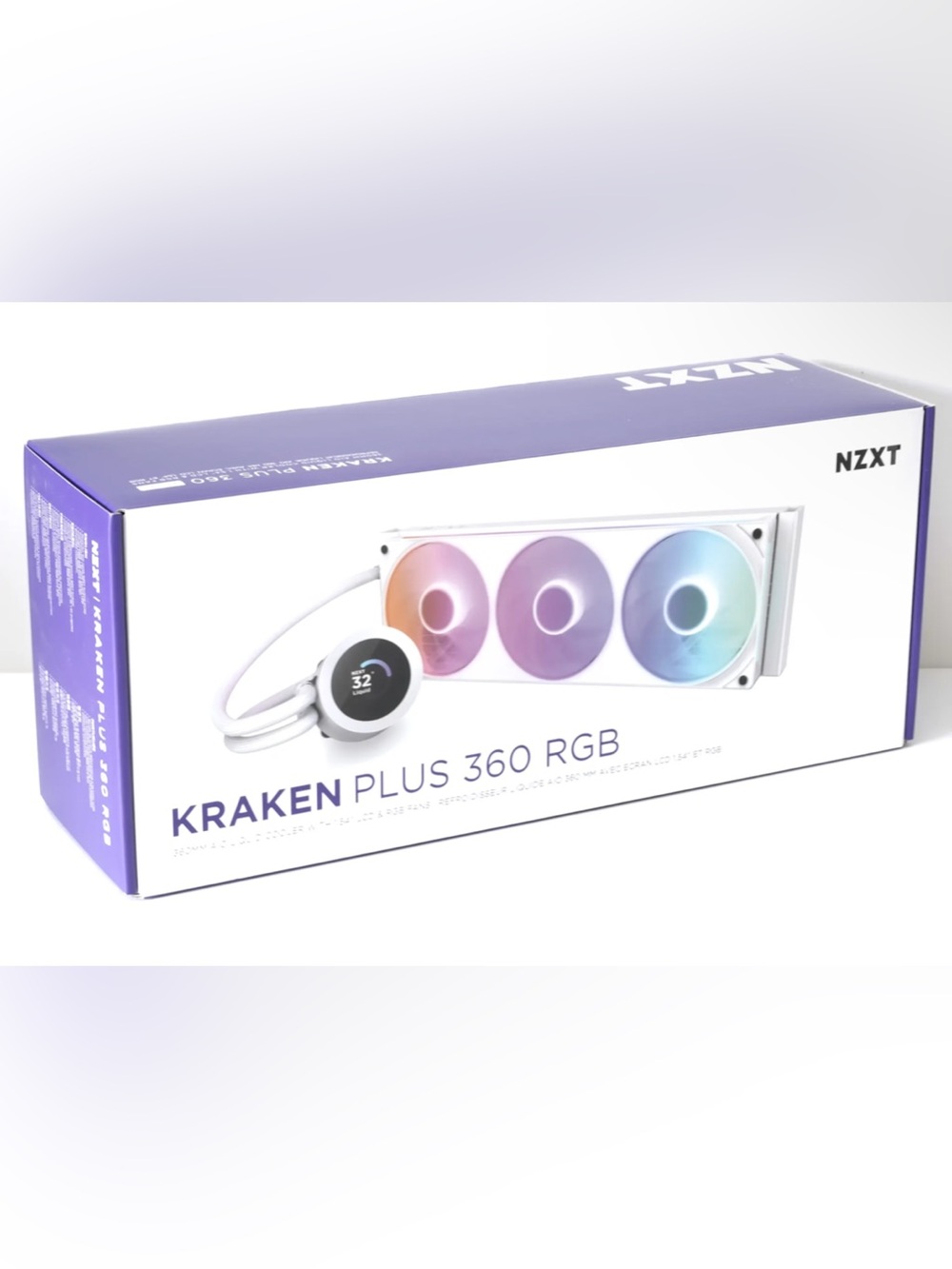 NZXT kraken plus 360mm rgb AIO liquid cpu cooler white